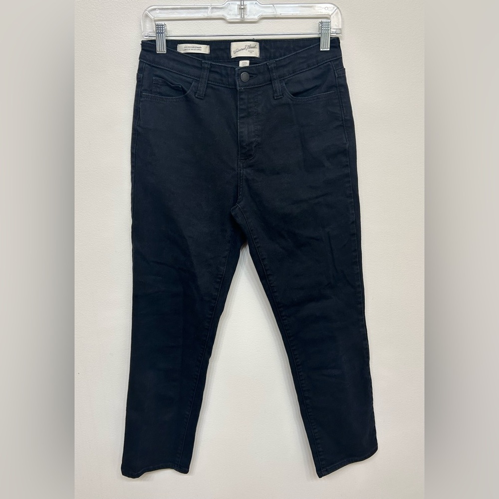 EUC Universal Thread High Rise Slim Straight Black Jeans Size 4 / 27R